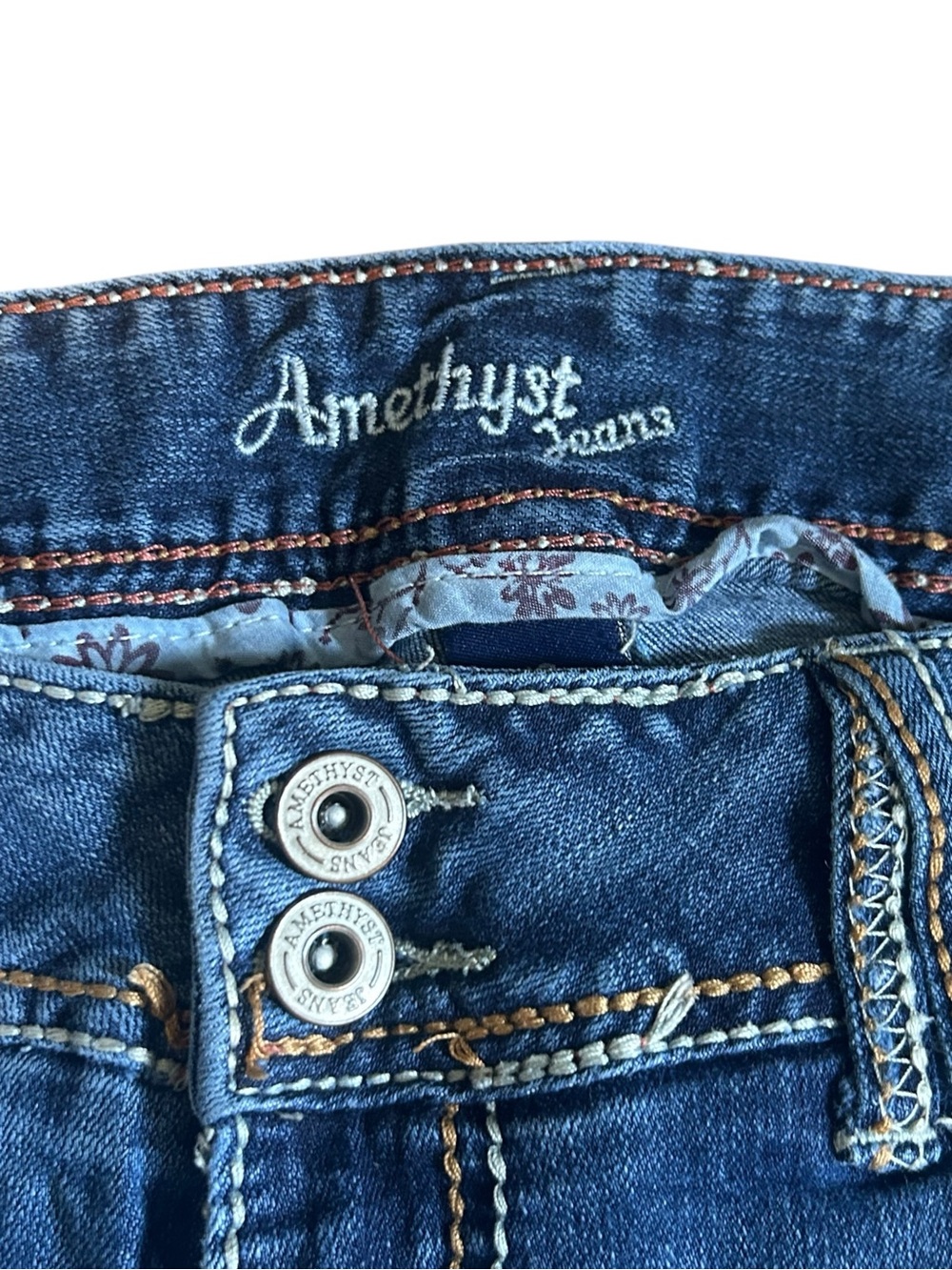 Amethyst Rachel Bootcut Distressed Stretch Jeans Size 13 - Picture 5 of 13
